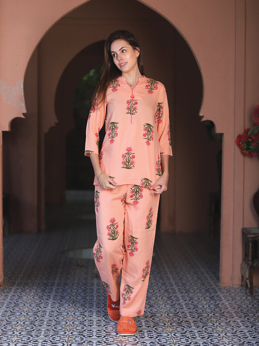 Orange Printed Co-Ord Set