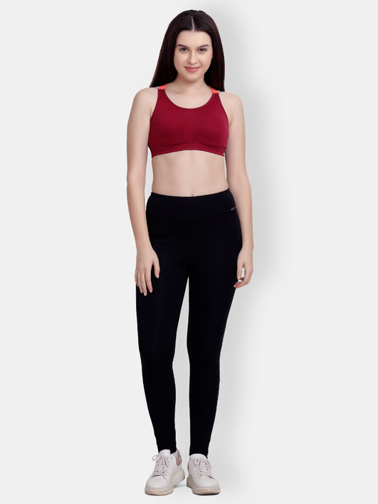 High Waist Athleisure Leggings – Black