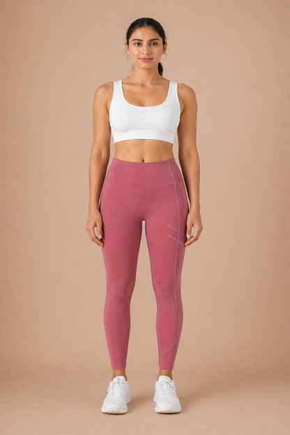 Women’s Athleisure Solid Yoga Pants - Red