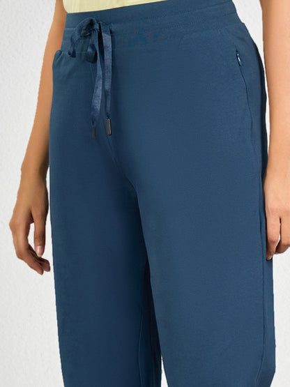 Blue Solid Track Pant