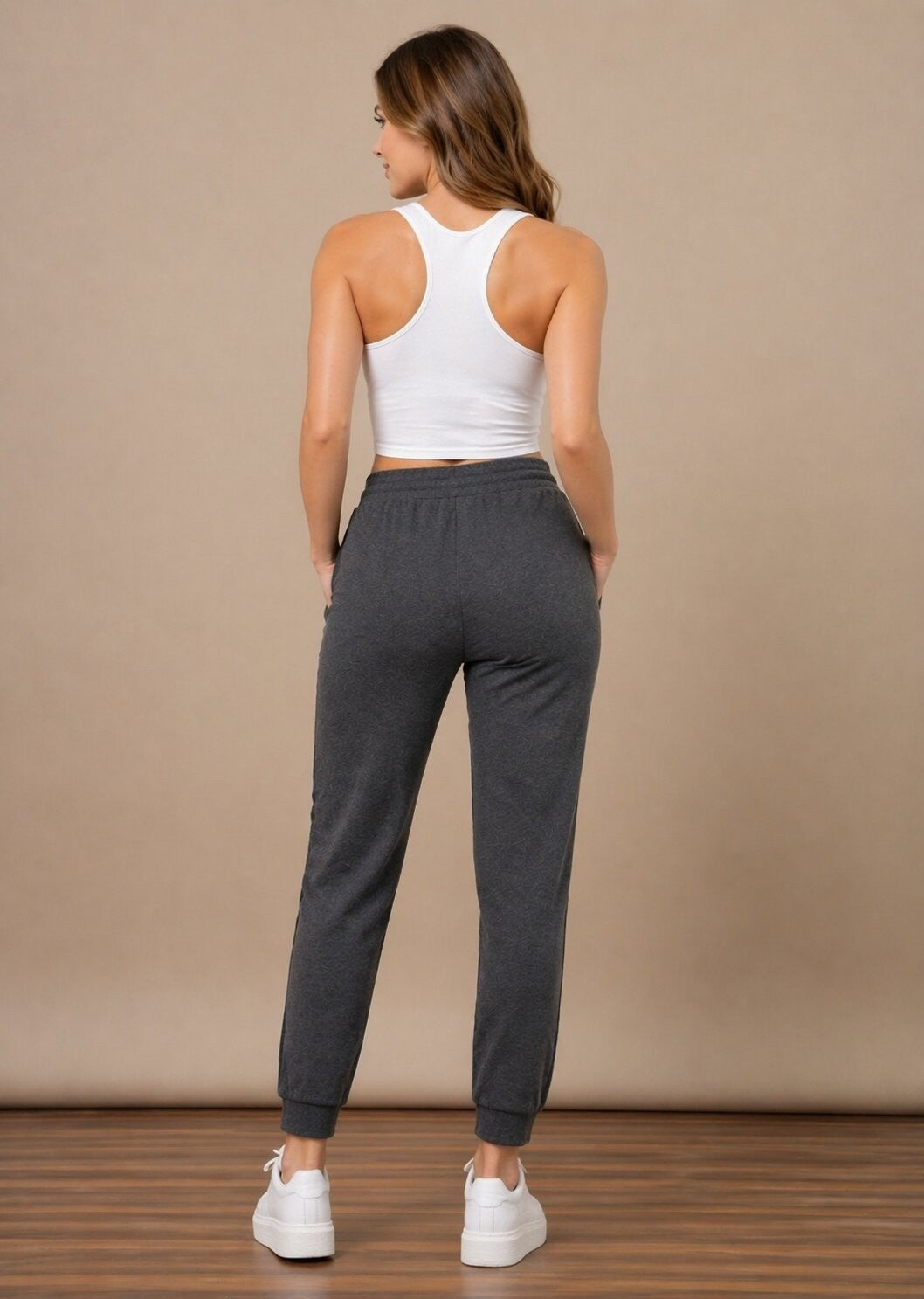 Women’s Dark Grey Athleisure Track Pants -  Dark Grey