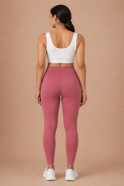 Women’s Athleisure Solid Yoga Pants - Red