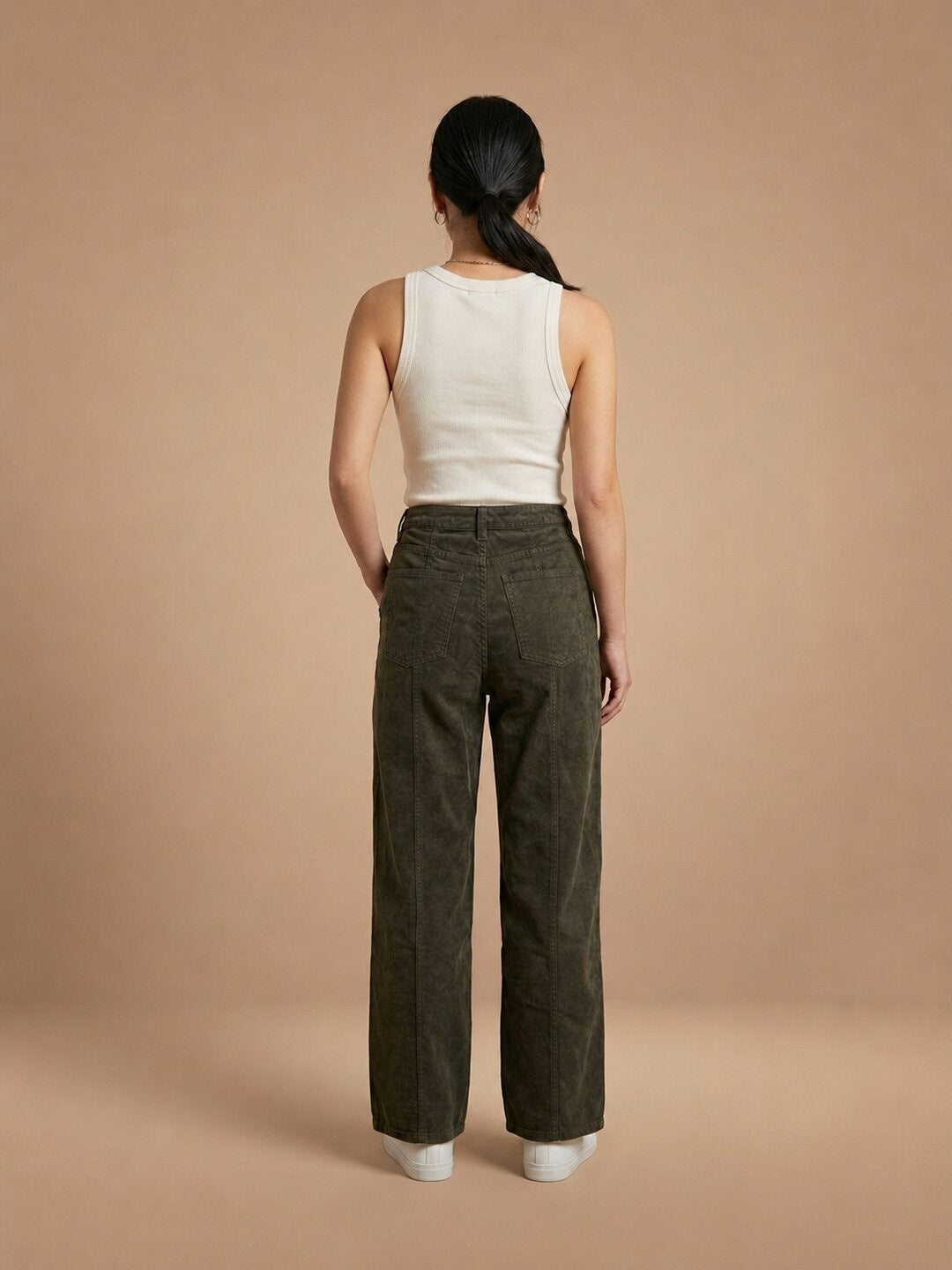 Women’s Straight Fit Pants - Dark Olive