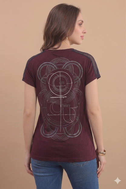 Women’s Half Sleeve Polyester Active T-Shirt – Wine
