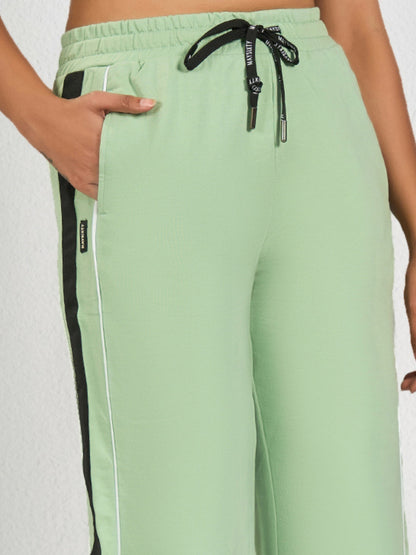 Green Side Striped Track Pant