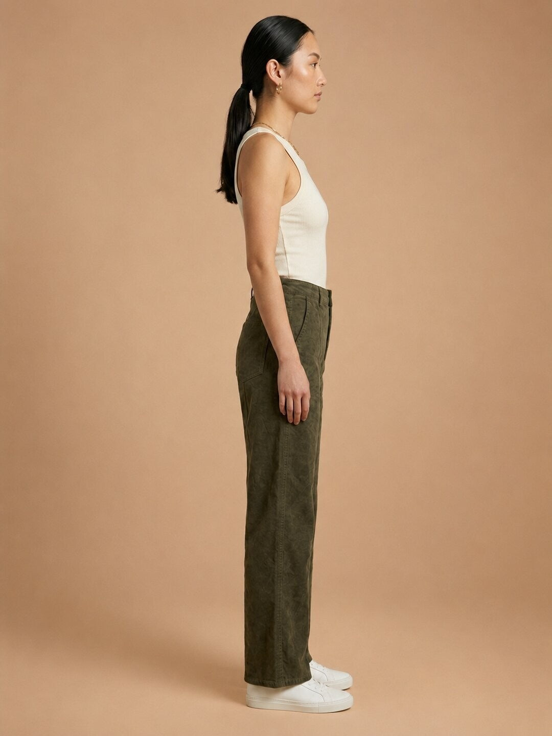 Women’s Straight Fit Pants - Dark Olive