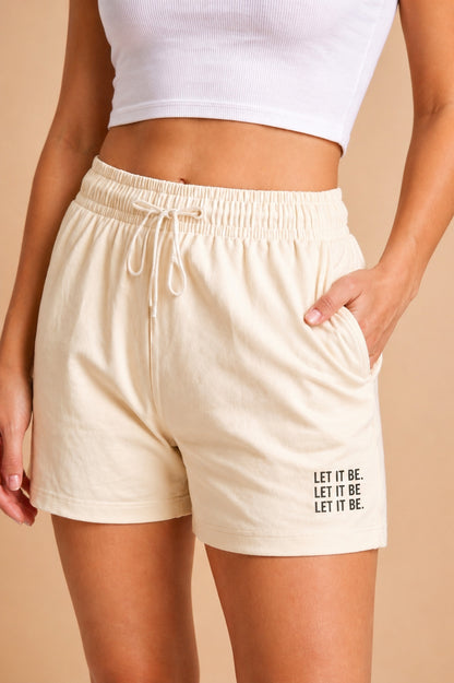 Women’s Solid Athleisure Shorts – Golden Haze