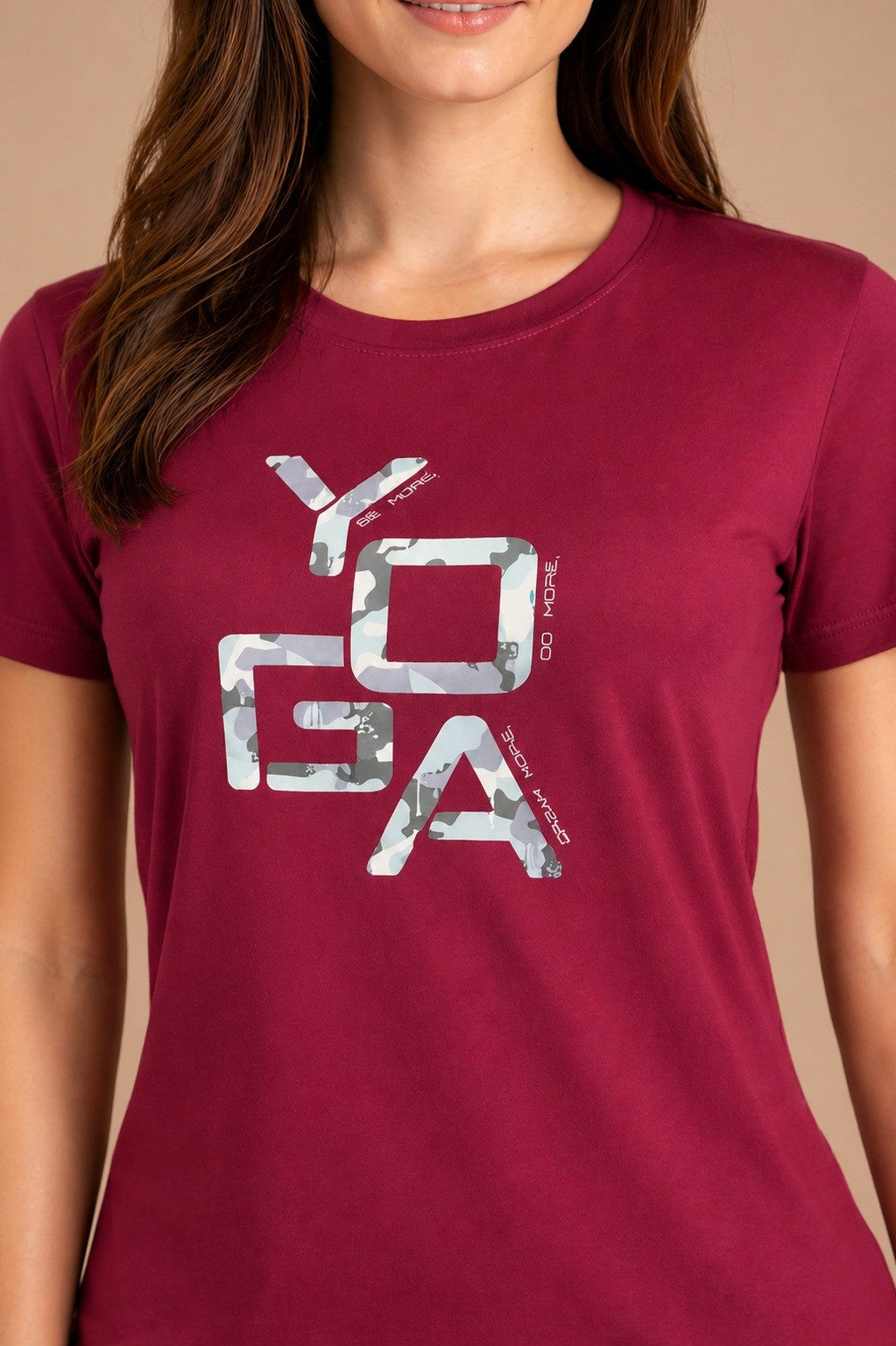 Women’s Solid Full Sleeve Polyester Active T-Shirt – Wine