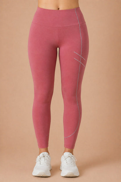 Women’s Athleisure Solid Yoga Pants - Red