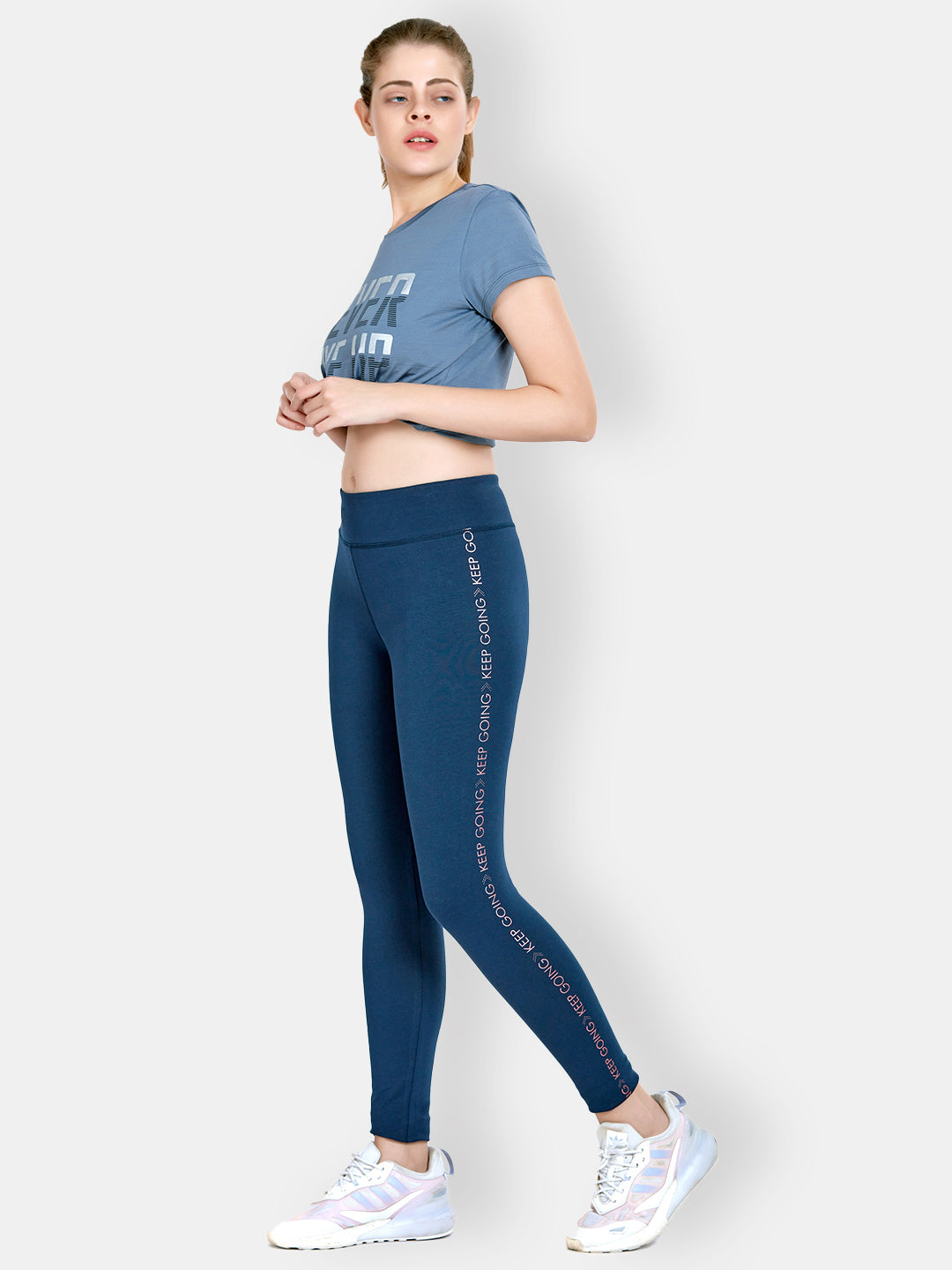 High Waist Athleisure Leggings – Navy Blue