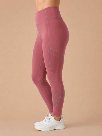 Women’s Athleisure Solid Yoga Pants - Red