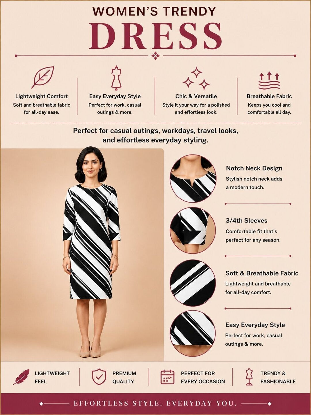 Women’s Colorblock Bodycon Dress - White Black
