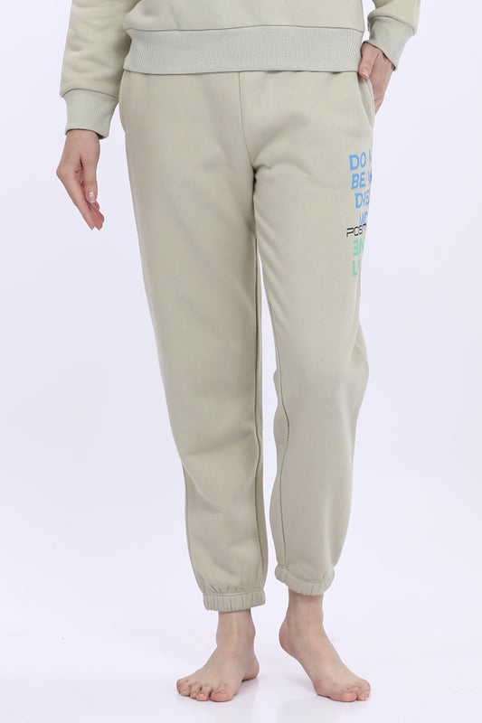 Maysixty® Women Fleece Cream Fashion Jogger