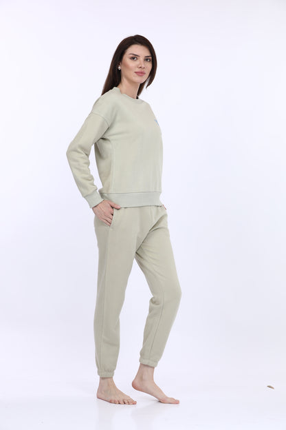 Maysixty® Women Fleece Cream Fashion Jogger