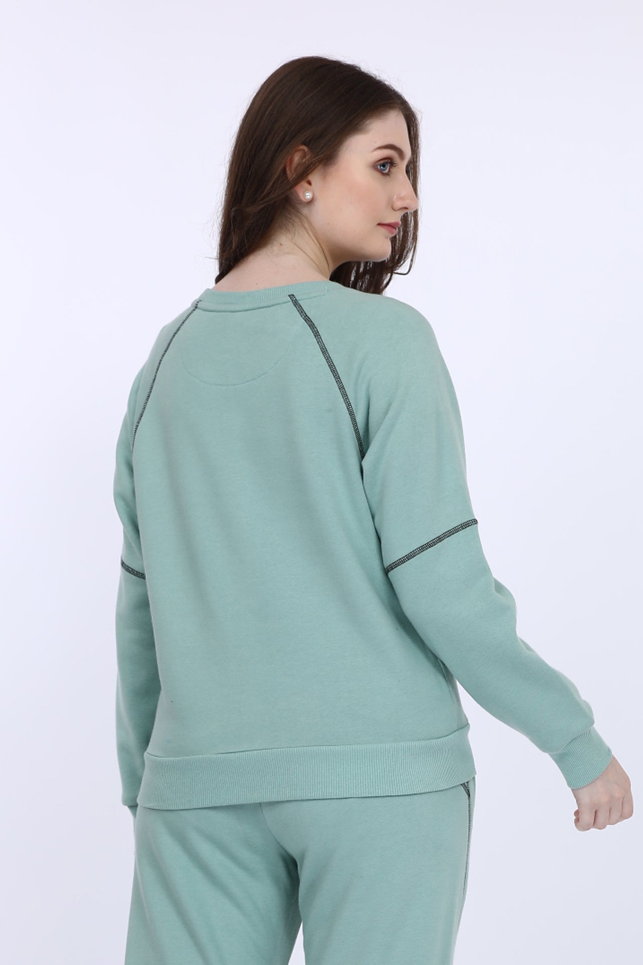 Maysixty® Women Fleece Solid Full Sleeve Sweat Shirt