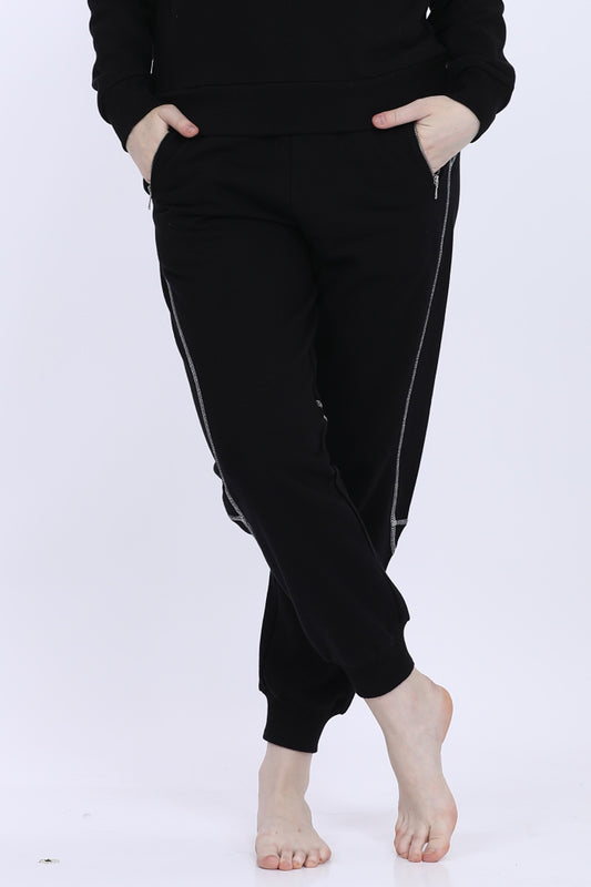 Maysixty® Women Fleece Black Fashion Jogger