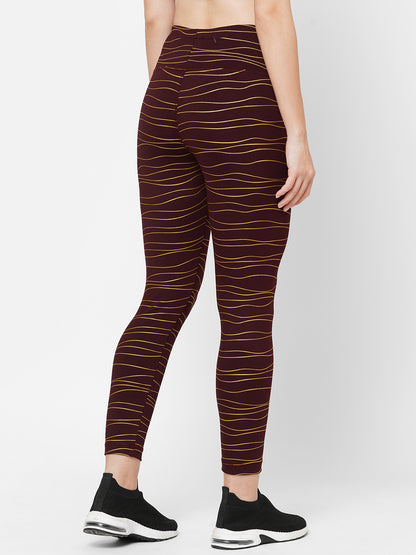 Wine Aop Dry Fit Yoga Pants