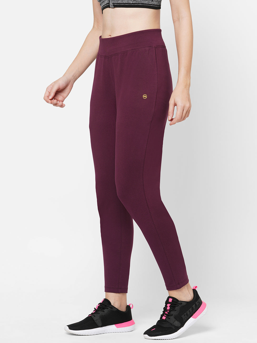 Wine Track Pants With Out Cuff