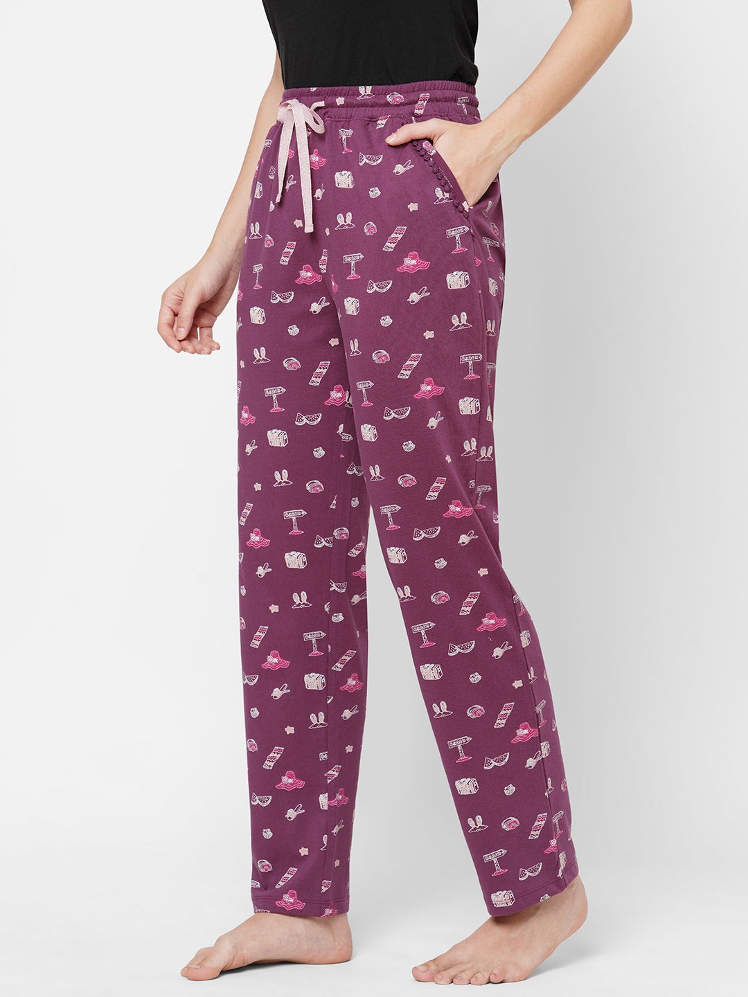 Wine Knit Pyjama Set