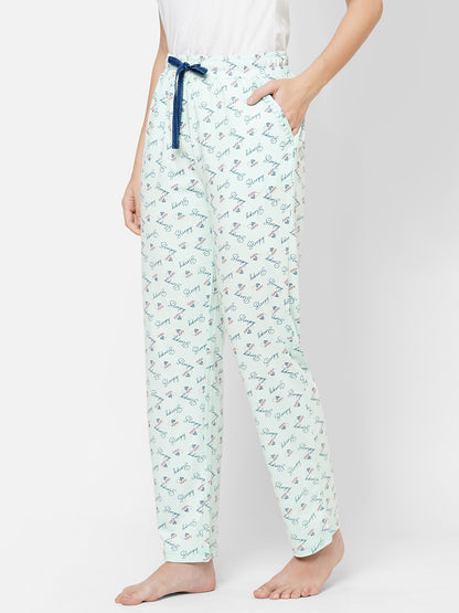 Sky Blue Knit Pyjama Set