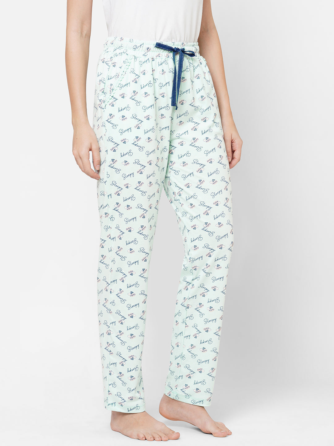 Sky Blue Knit Pyjama Set