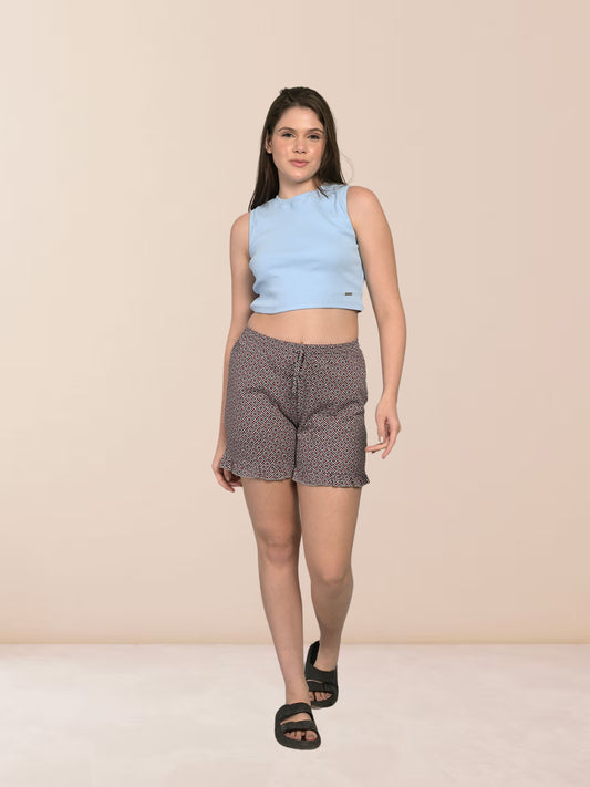 Printed Pure Cotton Casual Shorts