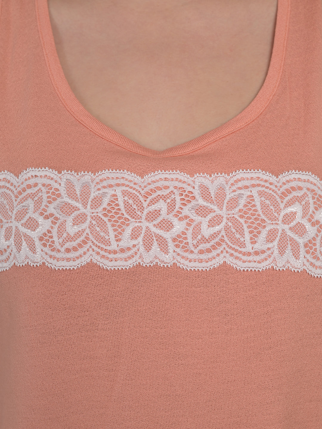 Round Neck Peach Sleeveless Top & Palazzo Set