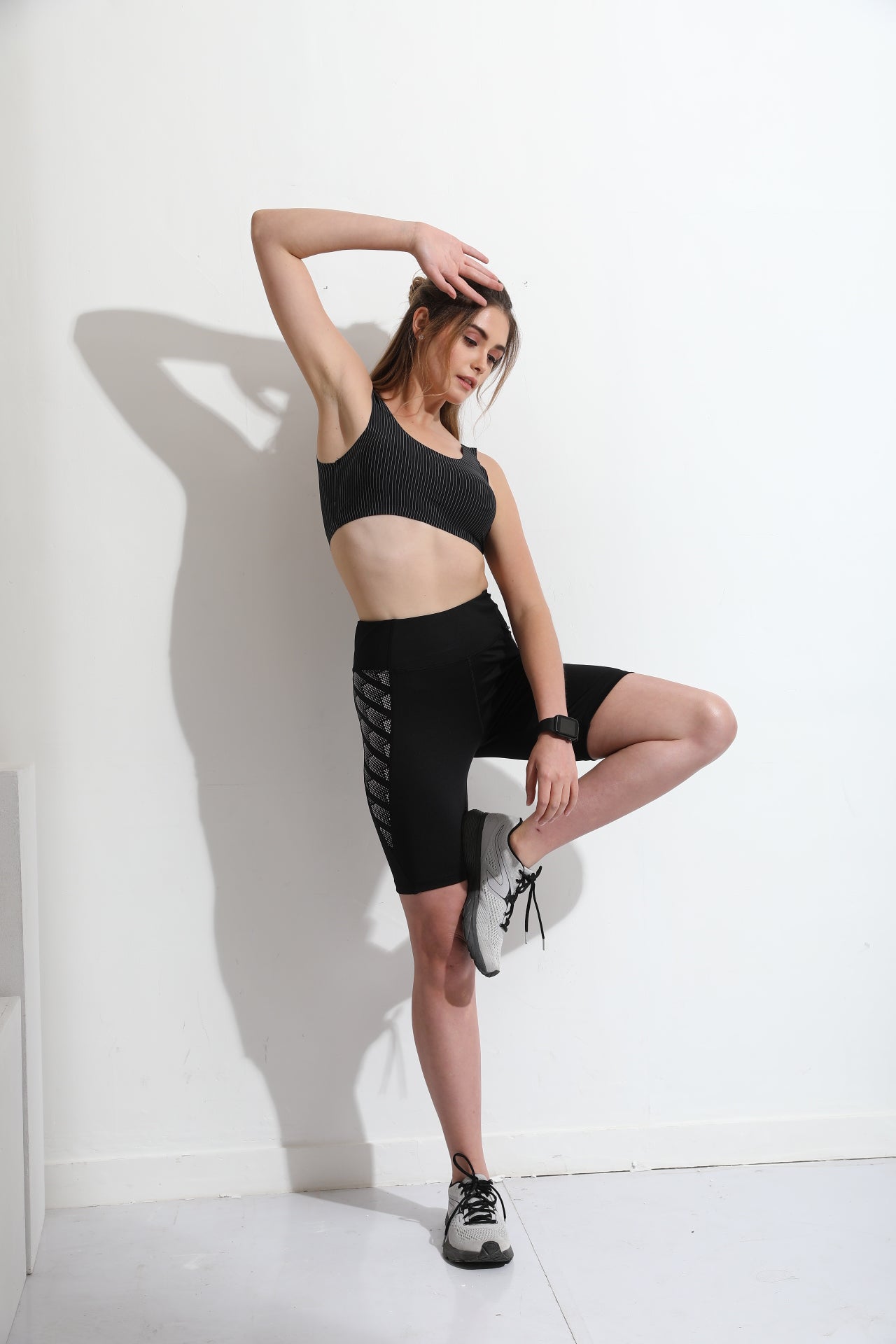 High Waist Athleisure Shorts – Black