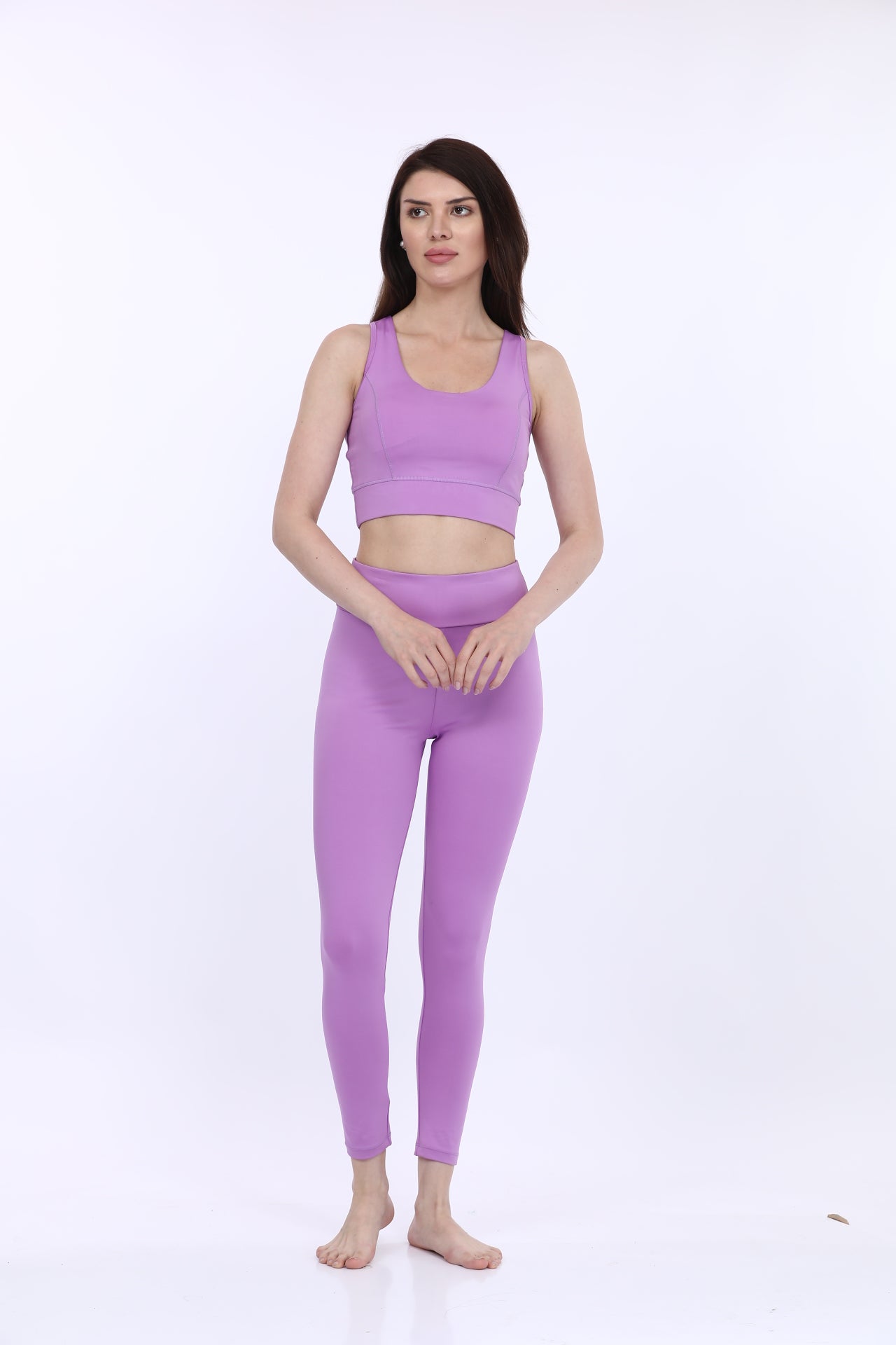 Poly Spandex Lilac Sports Bra