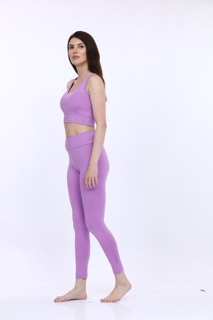 Poly Spandex Lilac Sports Bra