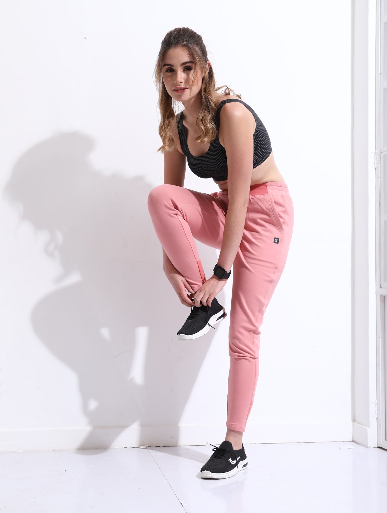 High Waist Athleisure Leggings – Rose Tan