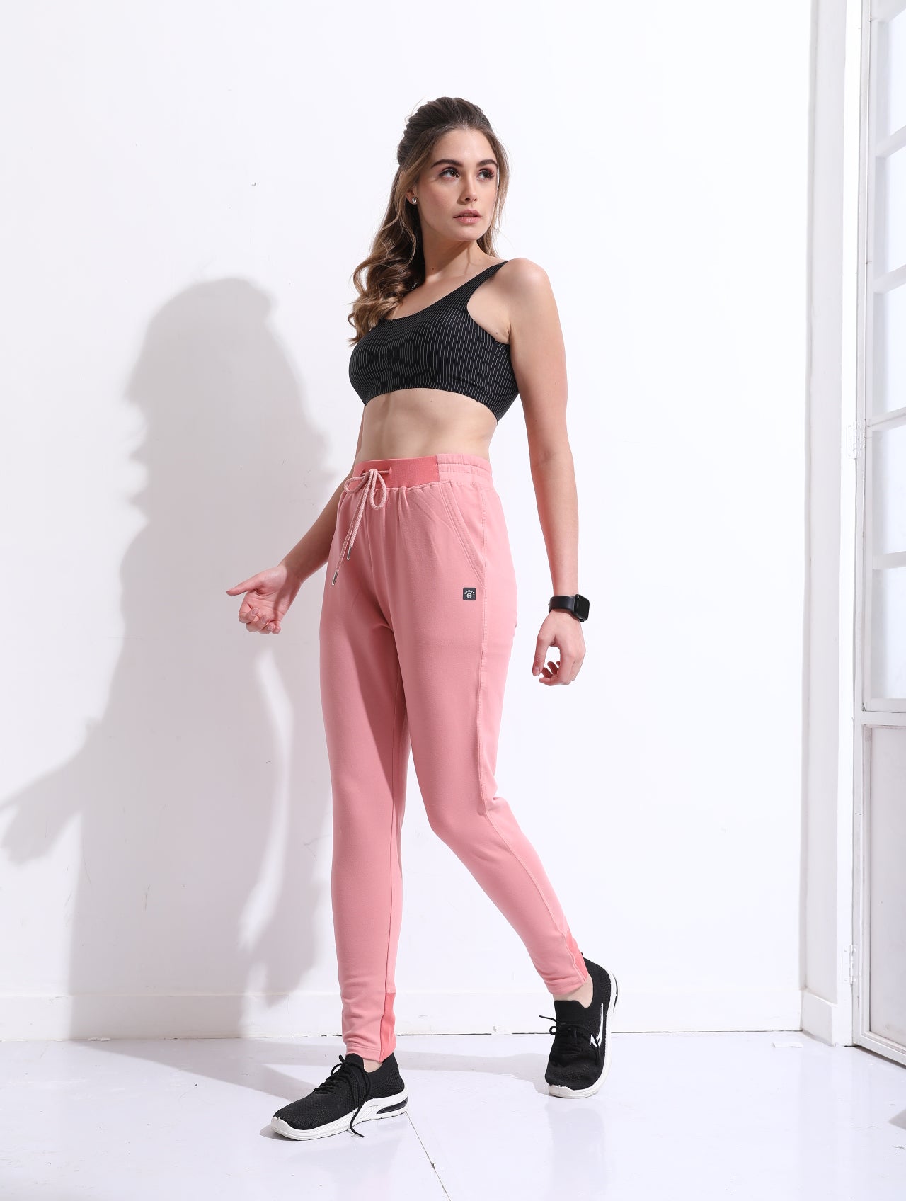 High Waist Athleisure Leggings – Rose Tan