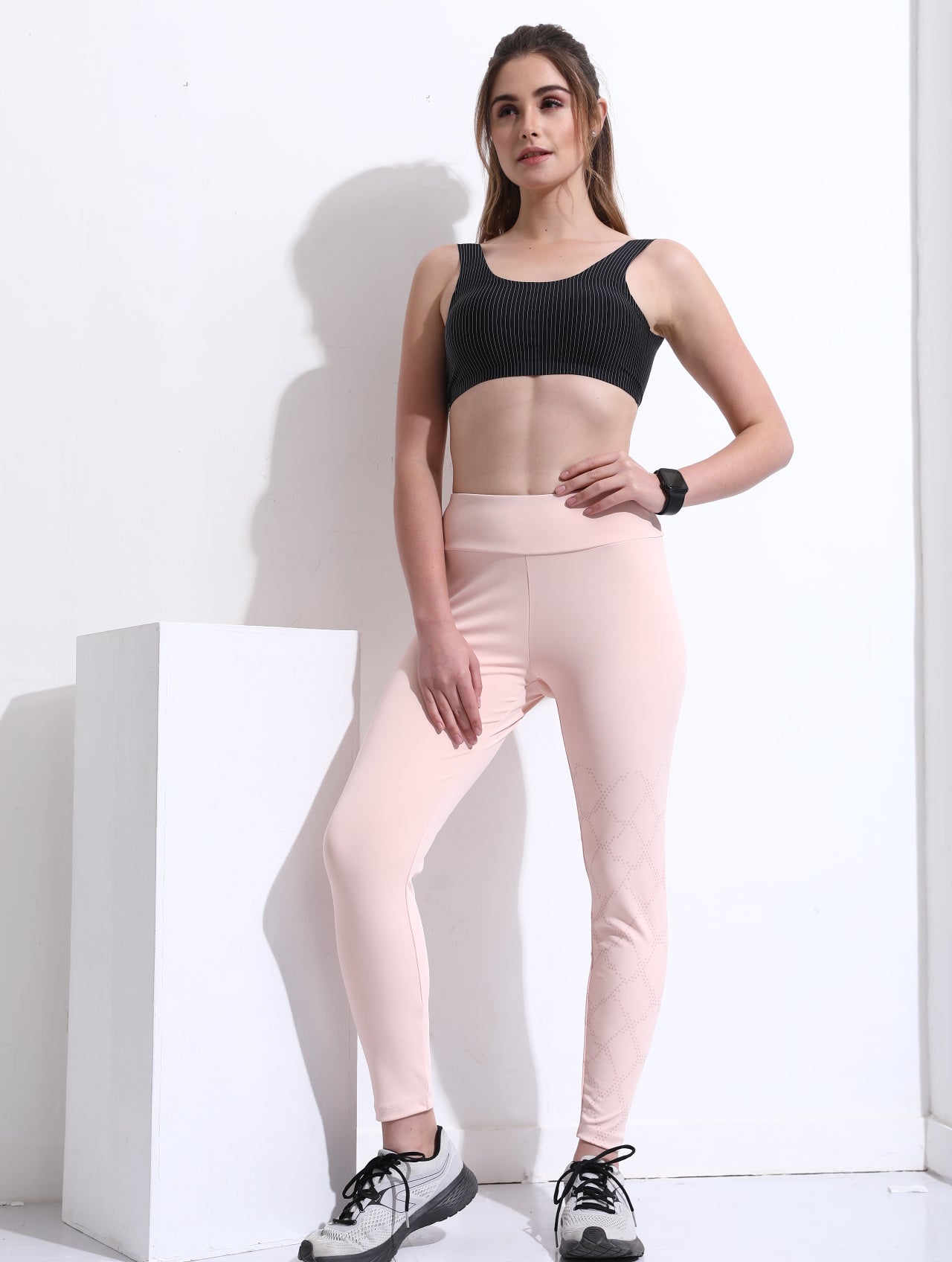 High Waist Athleisure Leggings - Pink