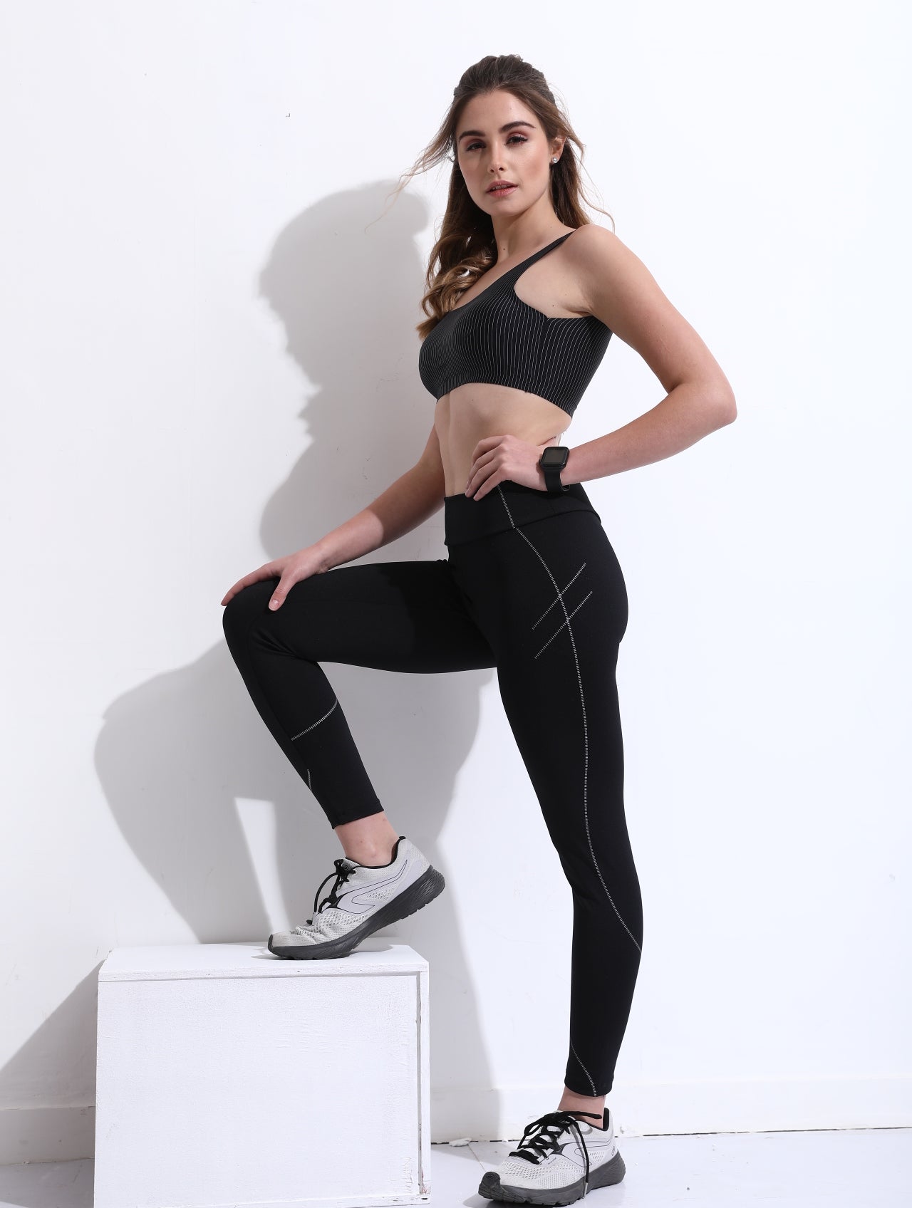 High Waist Athleisure Leggings – Black