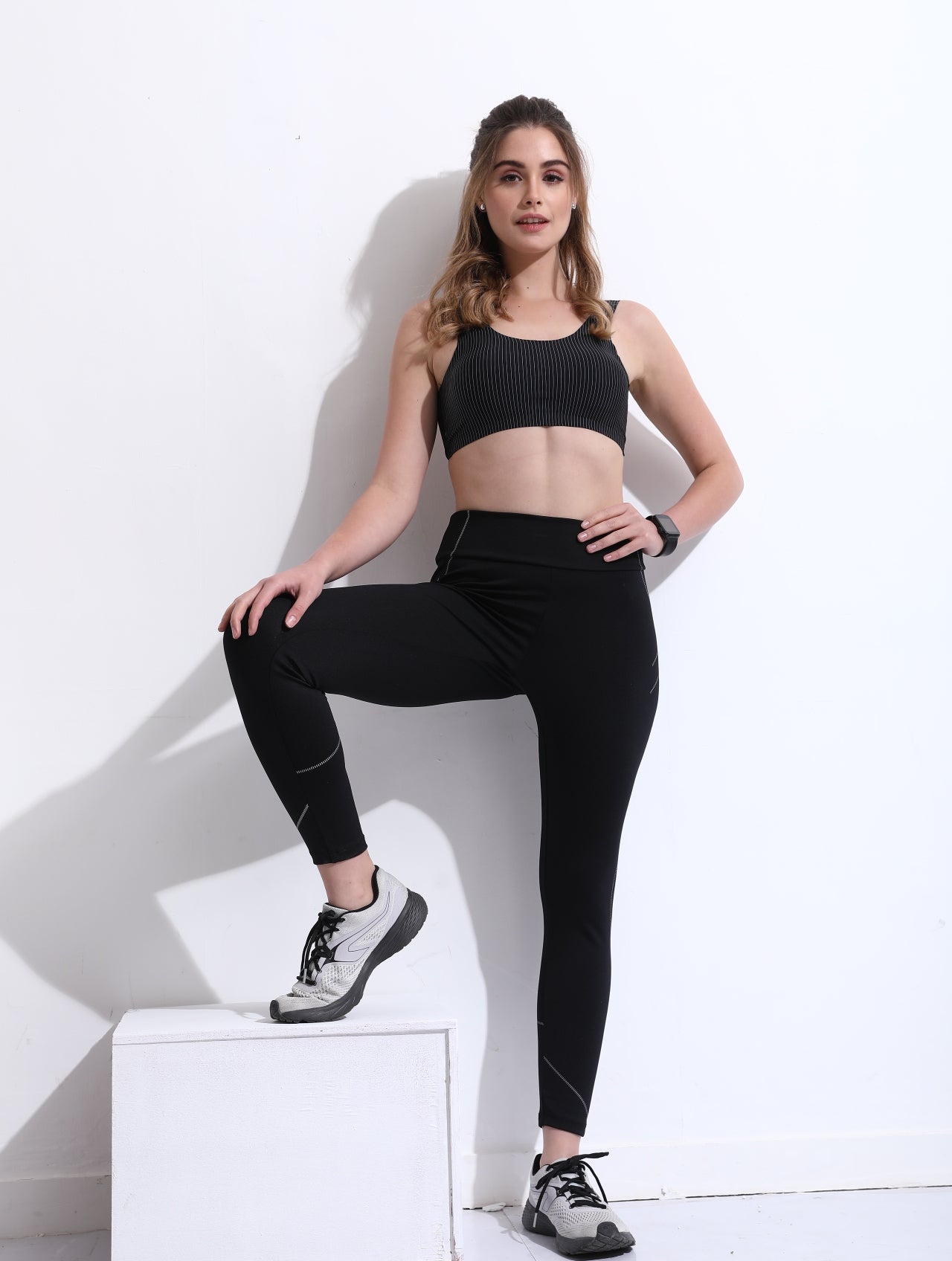 High Waist Athleisure Leggings – Black