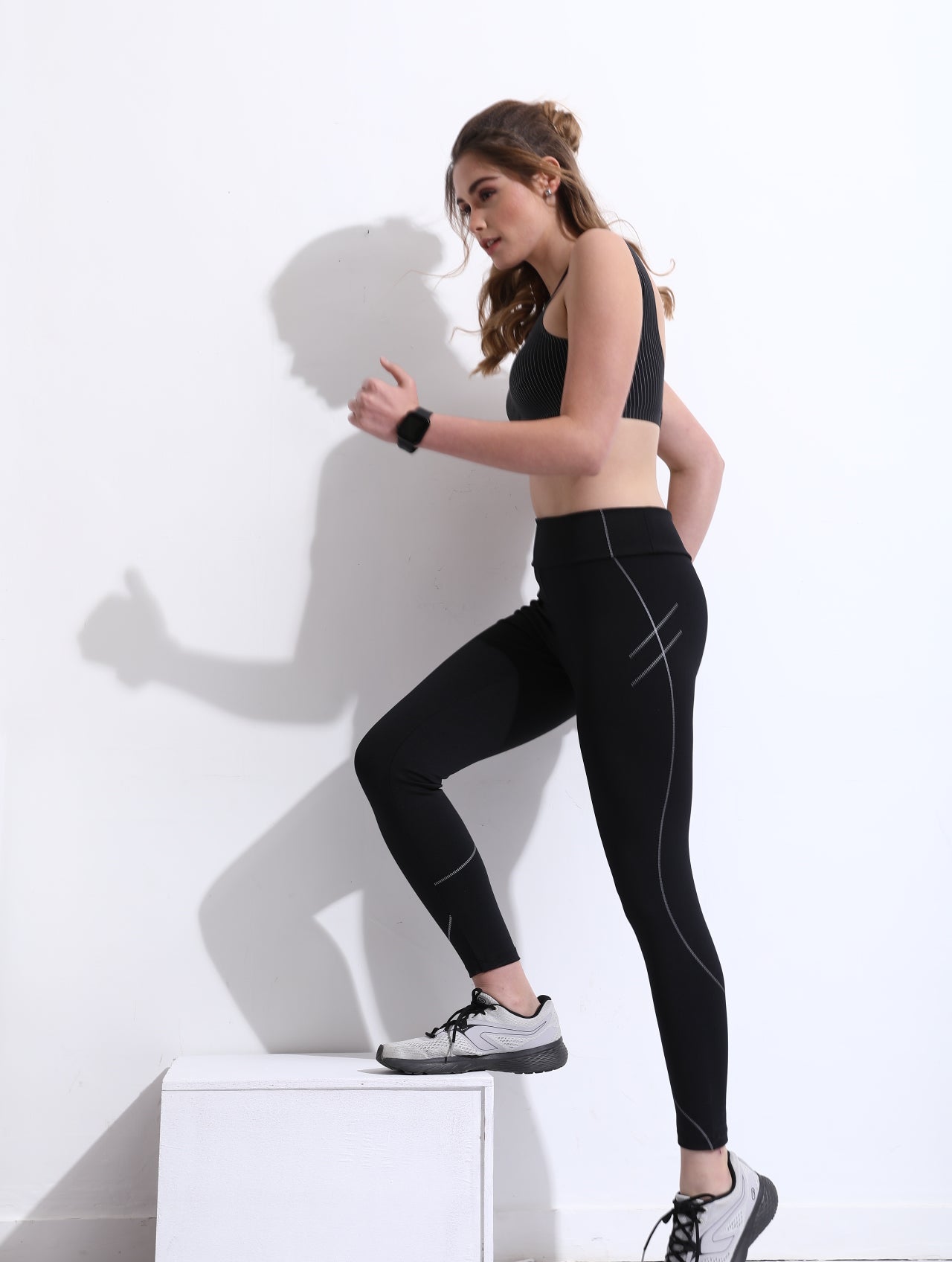 High Waist Athleisure Leggings – Black