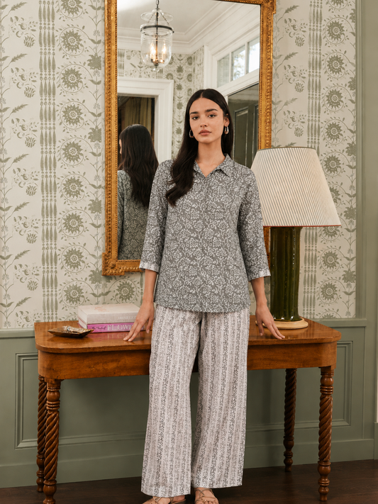 Grey Printed Co-Ord Set