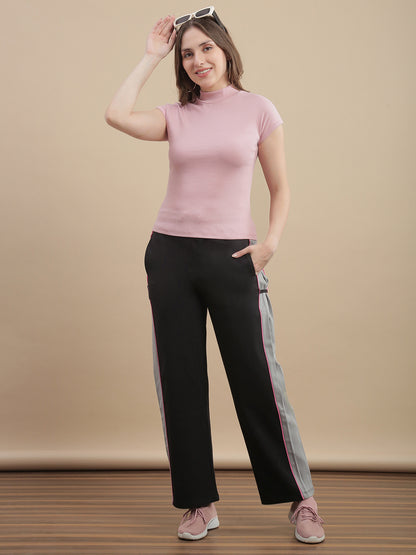 Womens 100% Cotton Solid Interlock Cap Sleeve Top –Pink
