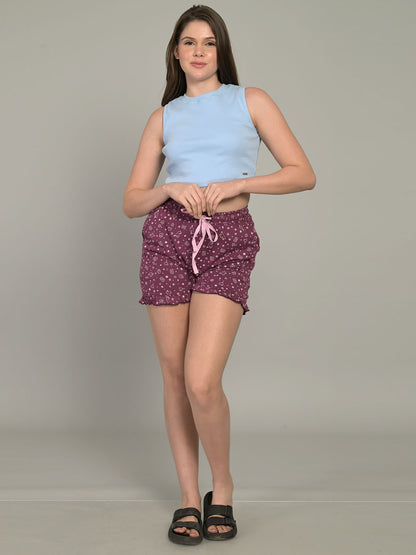 Purple Regular Shorts