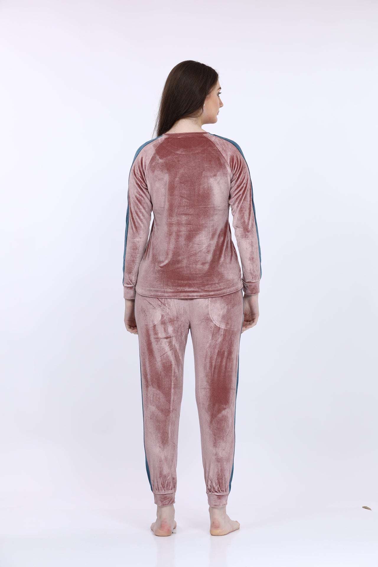 Ice-Velour Pastel Pink Track Suit