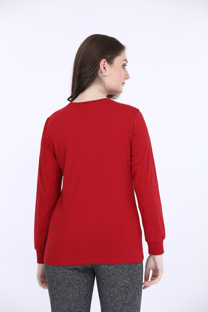 Red Full Sleeve T-Shirt