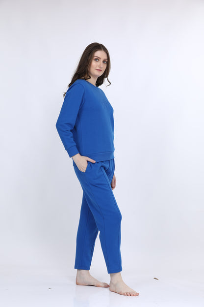 Maysixty® Women Fleece Blue Fashion Jogger