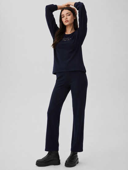 Cotton Spandex Navy Fashion Co-ords Set