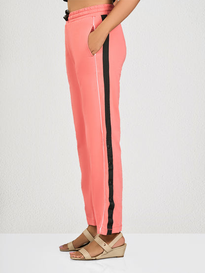 Pink Side Striped Track Pant