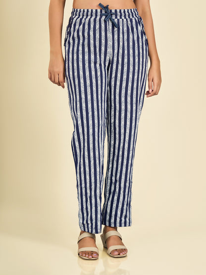 Navy Blue Stripes Pyjama