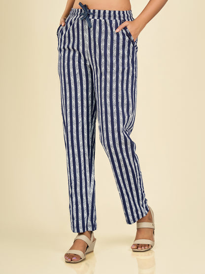 Navy Blue Stripes Pyjama