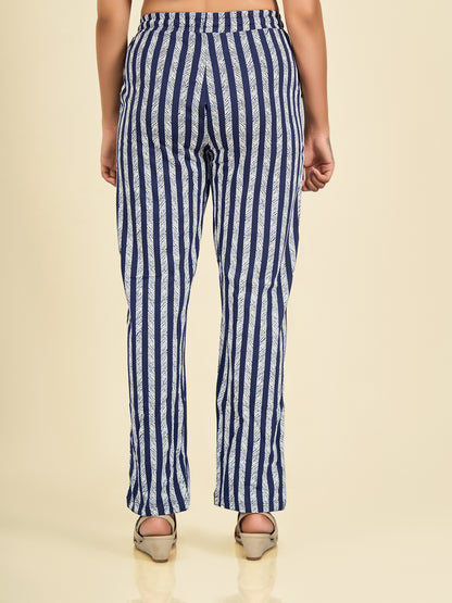 Navy Blue Stripes Pyjama