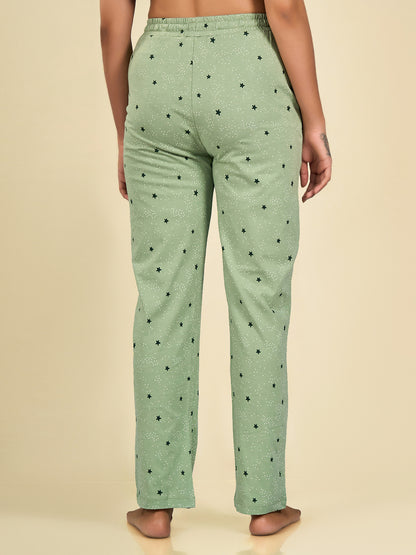 Green Printed Pyjama