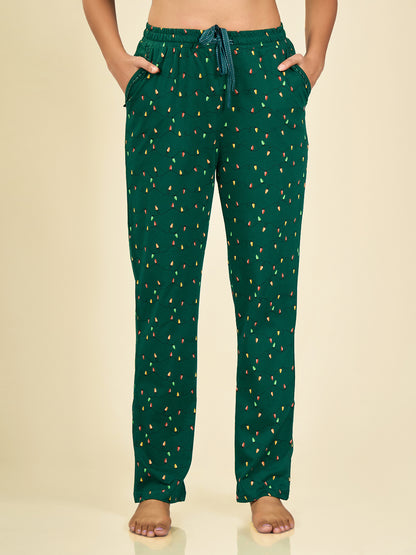 Green Printed Pyjama