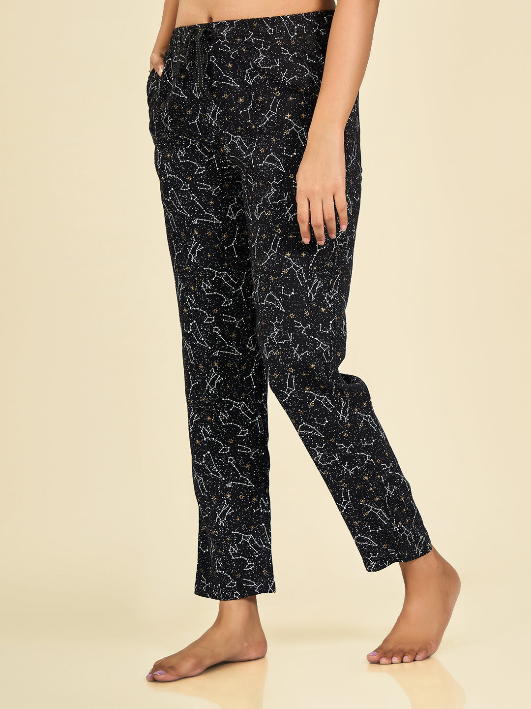 Black Printed Pyjama